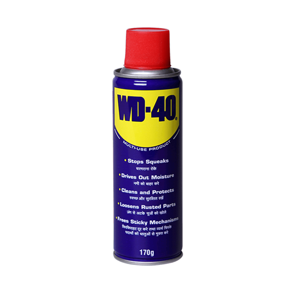 Pidilite WD-40, Multipurpose Spray, Lubricant, Rust Remover, Squeak Noise Remover, Stain Remover, and Cleaning 170gm