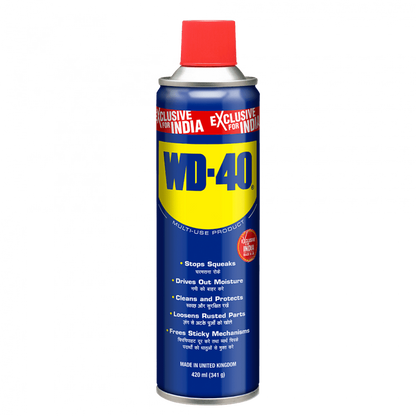 Pidilite WD-40, Multipurpose Spray, Lubricant, Rust Remover, Squeak Noise Remover, Stain Remover, and Cleaning 420ml (341gm)