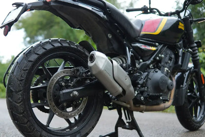 PoweRage Slip-On Exhaust for Royal Enfield Guerrilla 450 - Brushed Finish