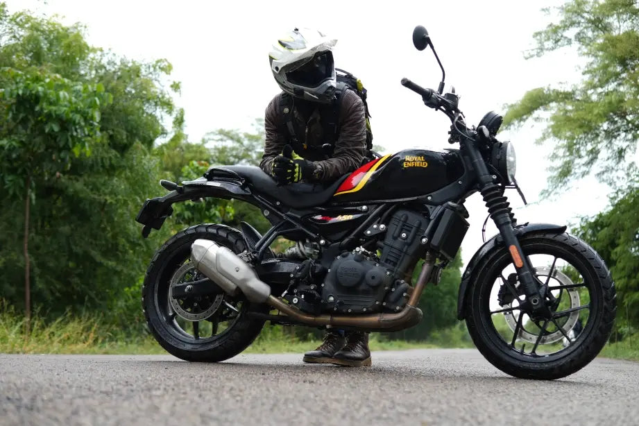 PoweRage Slip-On Exhaust for Royal Enfield Guerrilla 450 - Brushed Finish
