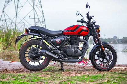 PoweRage Slip-On Exhaust for Royal Enfield Hunter 350 - Black Finish
