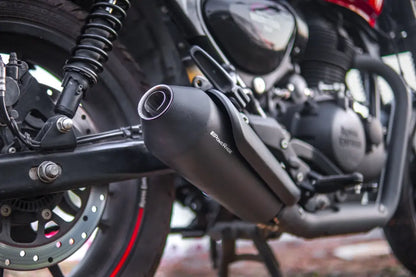 PoweRage Slip-On Exhaust for Royal Enfield Hunter 350 - Black Finish