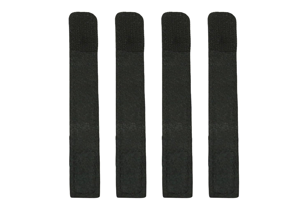 Premium Leather Handlebar Cable Wrap for Motorcycles  Wire Management & Protection Cover  Universal Fit  Set of 4  (Black)