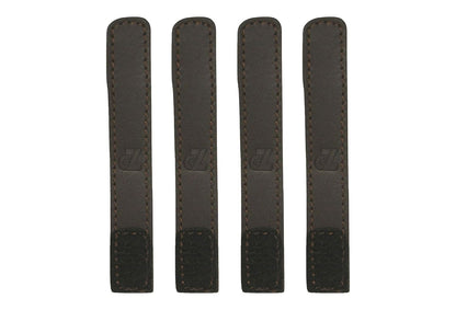 Premium Leather Handlebar Cable Wrap for Motorcycles  Wire Management & Protection Cover  Universal Fit  Set of 4  (Brown)