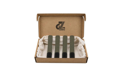 Premium Leather Handlebar Cable Wrap for Motorcycles | Wire Management & Protection Cover | Universal Fit | Set of 4 | (Olive)