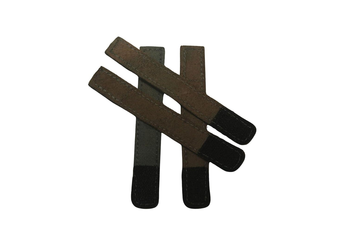 Premium Leather Handlebar Cable Wrap for Motorcycles | Wire Management & Protection Cover | Universal Fit | Set of 4 | (Olive)