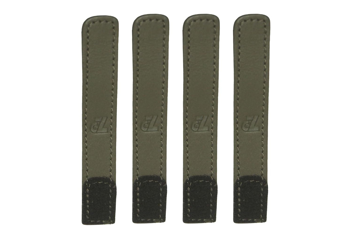 Premium Leather Handlebar Cable Wrap for Motorcycles | Wire Management & Protection Cover | Universal Fit | Set of 4 | (Olive)