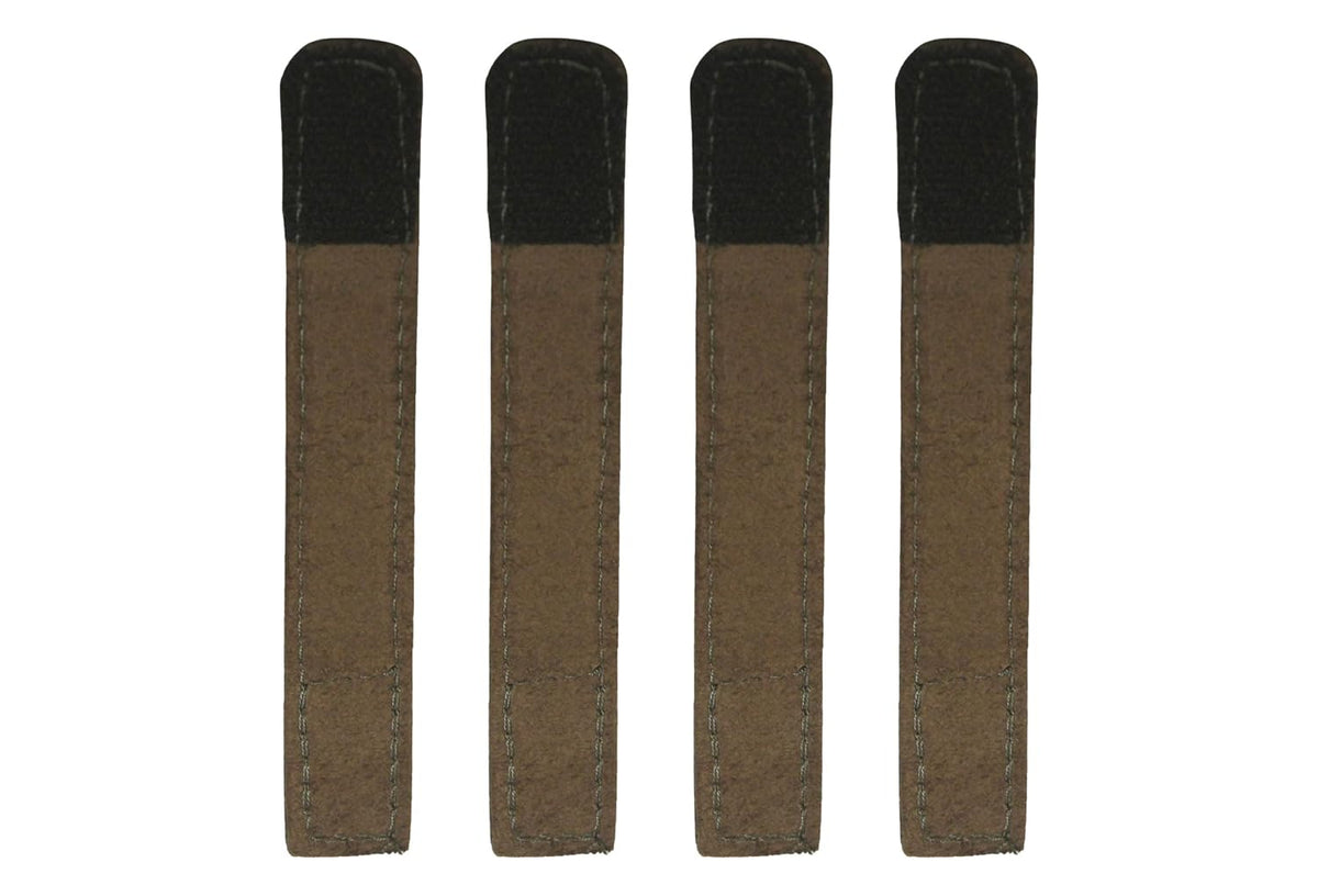 Premium Leather Handlebar Cable Wrap for Motorcycles | Wire Management & Protection Cover | Universal Fit | Set of 4 | (Olive)