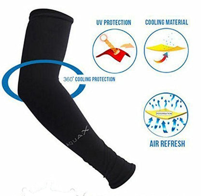 Protection Arm Sleeves Protect From Sun And Tanning Must Have For Every Sports Person & Every Person Color Black