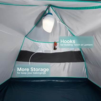 QUECHUA 3 Person Camping Tent MH100 Grey