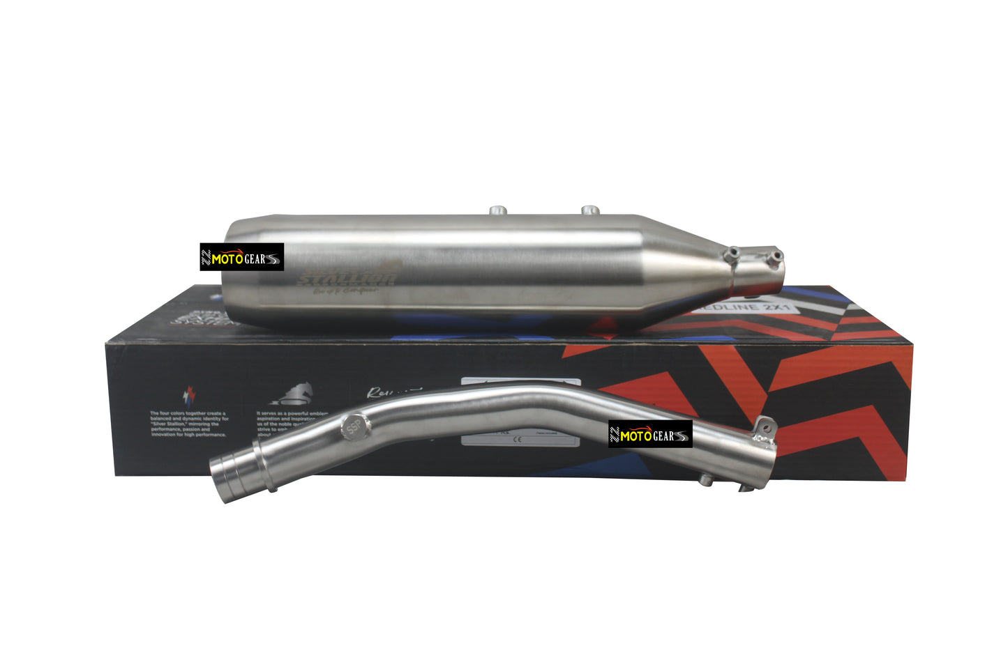 Silver Stallion Performance Silencer Exhaust Black 2X1 For GT/ Interceptor/ Bear 650