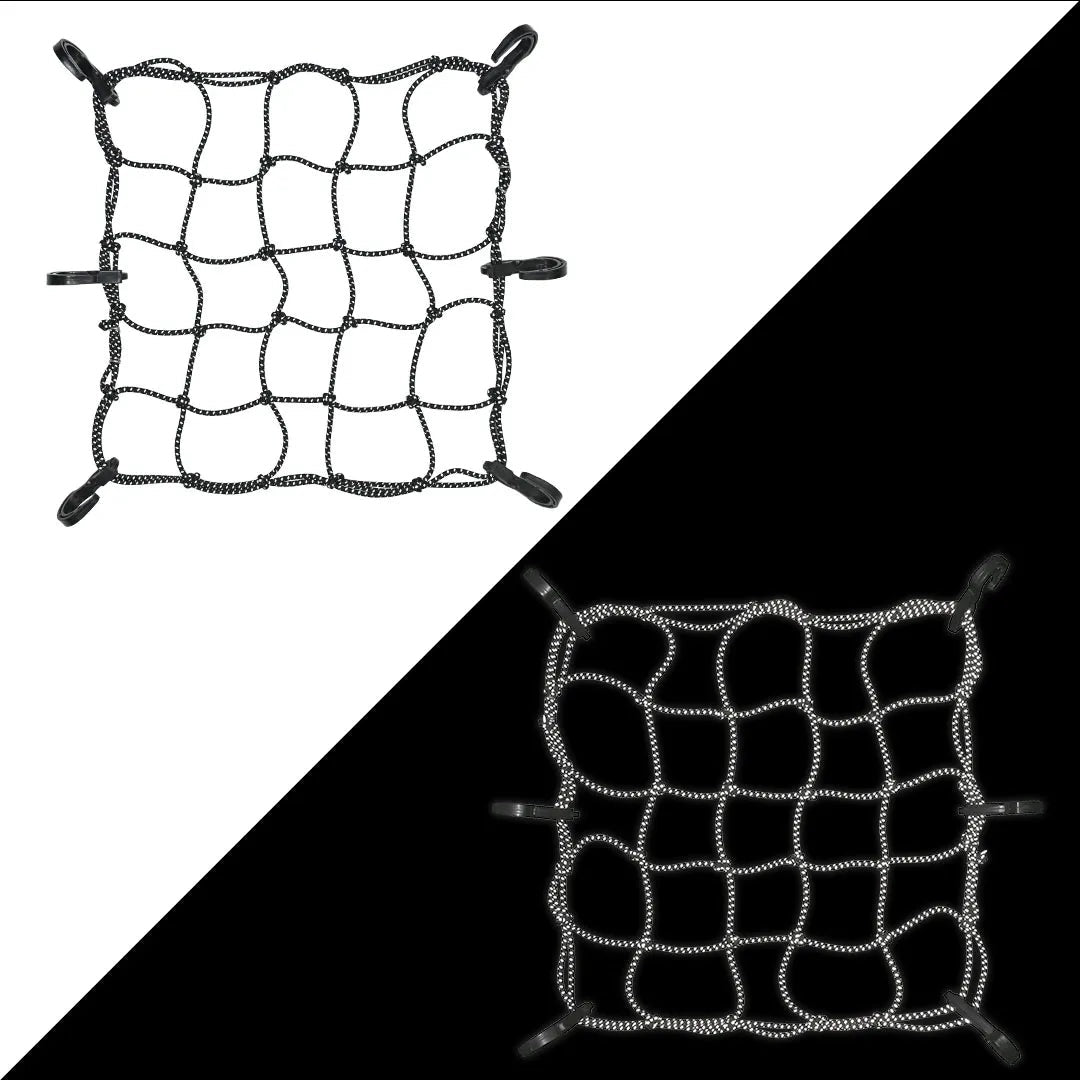 REFLECTIVE BUNGEE TIE DOWN NET (12″ X 12″)