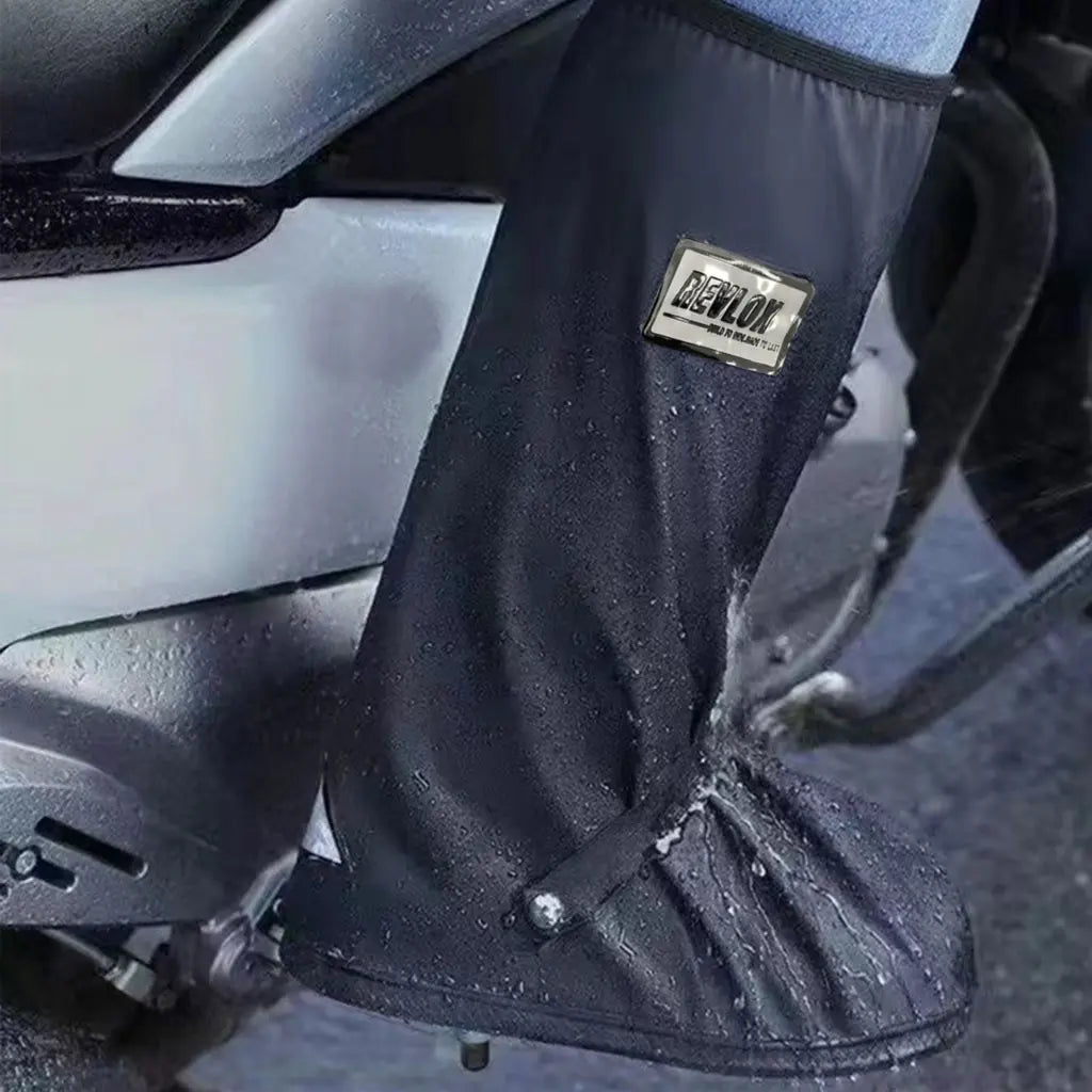 REVLOX Waterproof Shoe Cover Anti-Skid & Reflective Ideal for Riding, Cycling, Hiking & Rainy Commutes Reusable, Easy to Carry, Full Shoe Protection Black