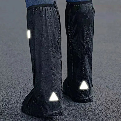 REVLOX Waterproof Shoe Cover Anti-Skid & Reflective Ideal for Riding, Cycling, Hiking & Rainy Commutes Reusable, Easy to Carry, Full Shoe Protection Black