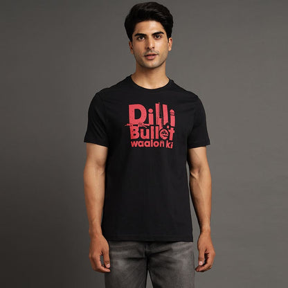 ROYAL ENFIELD DILLI BULLET WALLON KI TSHIRT BLACK