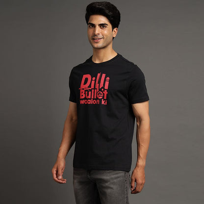 ROYAL ENFIELD DILLI BULLET WALLON KI TSHIRT BLACK