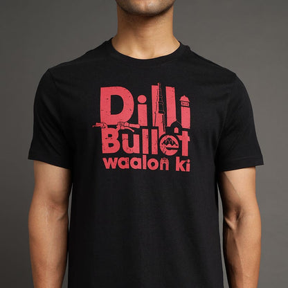 ROYAL ENFIELD DILLI BULLET WALLON KI TSHIRT BLACK