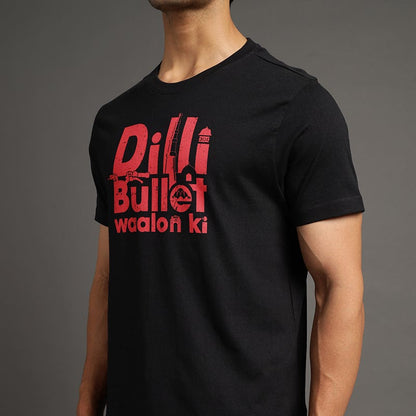 ROYAL ENFIELD DILLI BULLET WALLON KI TSHIRT BLACK