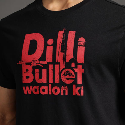 ROYAL ENFIELD DILLI BULLET WALLON KI TSHIRT BLACK