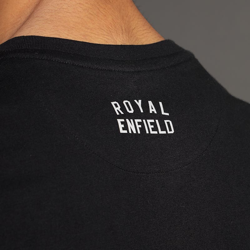 ROYAL ENFIELD DILLI BULLET WALLON KI TSHIRT BLACK