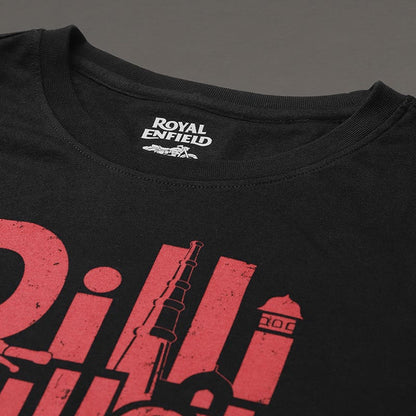 ROYAL ENFIELD DILLI BULLET WALLON KI TSHIRT BLACK