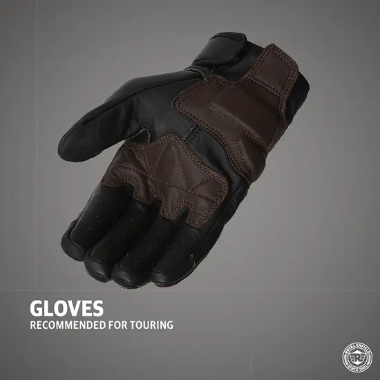 ROYAL ENFIELD BRAVADO GLOVES BLACK & BROWN