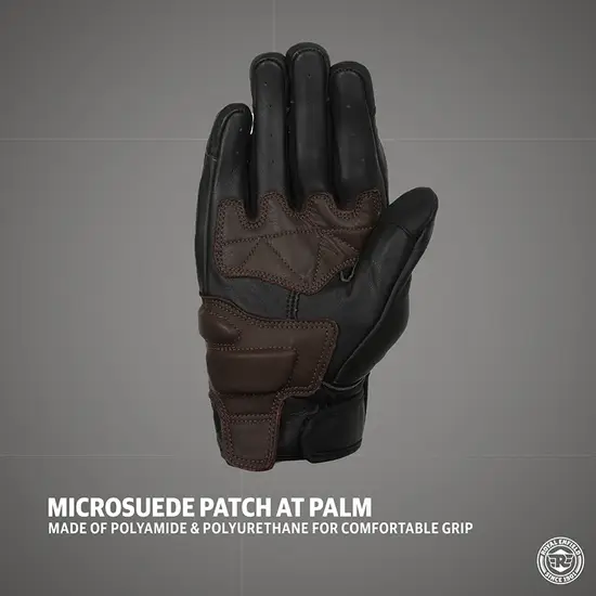 ROYAL ENFIELD BRAVADO GLOVES BLACK & BROWN