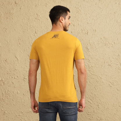 ROYAL ENFIELD BRAVEHEART MEN'S T SHIRT MUSTARD