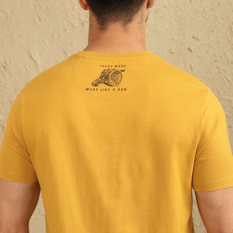 ROYAL ENFIELD BRAVEHEART MEN'S T SHIRT MUSTARD