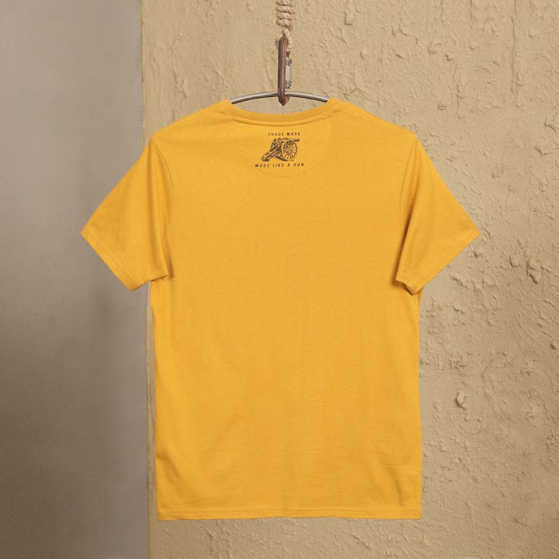 ROYAL ENFIELD BRAVEHEART MEN'S T SHIRT MUSTARD