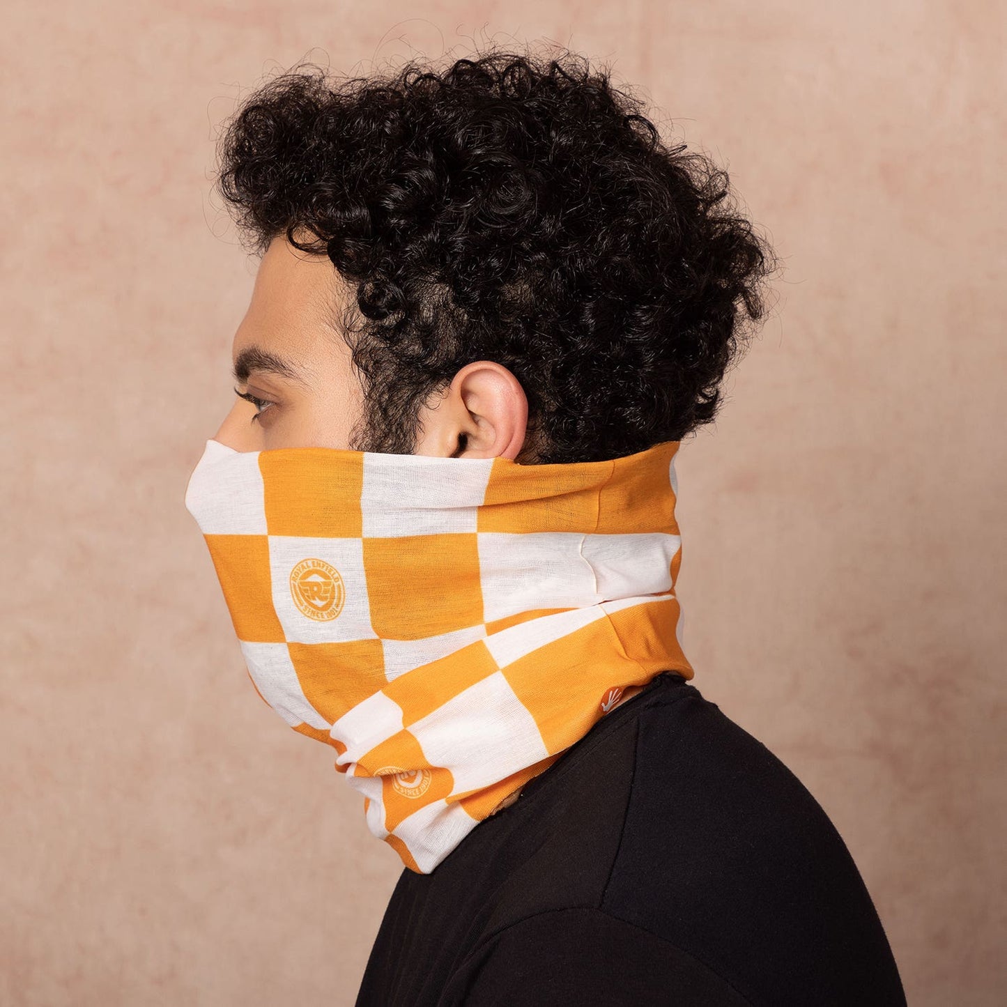 ROYAL ENFIELD CHECKERED HEADGEAR CADMIUM YELLOW