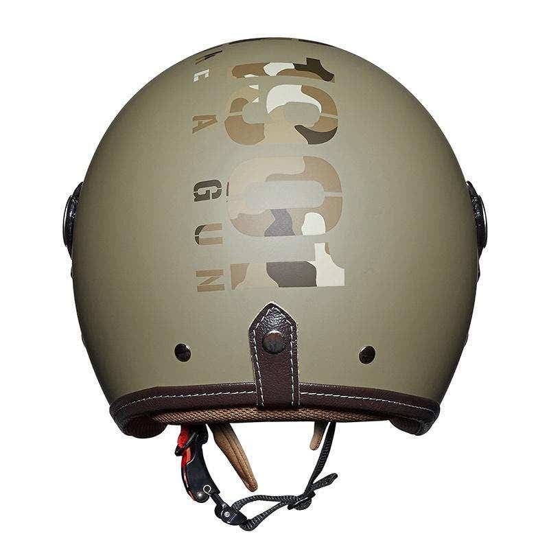 ROYAL ENFIELD CHOPPER MLG CAMO HELMET WITH CLEAR VISOR DESERT STORM