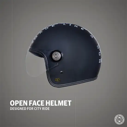 ROYAL ENFIELD CHOPPER MLG CAMO HELMET WITH CLEAR VISOR MATT BLACK