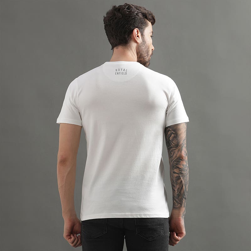 ROYAL ENFIELD CLASSIC TANK T SHIRT WHITE