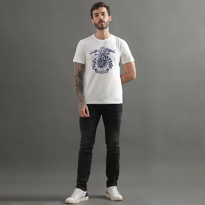 ROYAL ENFIELD CLASSIC TANK T SHIRT WHITE
