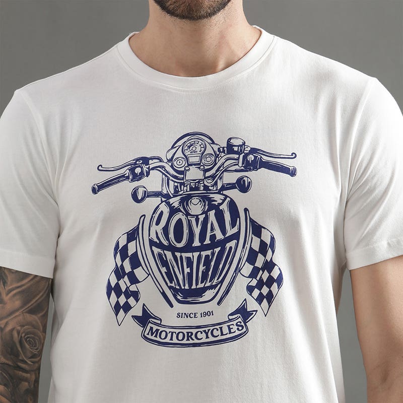 ROYAL ENFIELD CLASSIC TANK T SHIRT WHITE