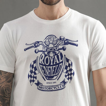 ROYAL ENFIELD CLASSIC TANK T SHIRT WHITE