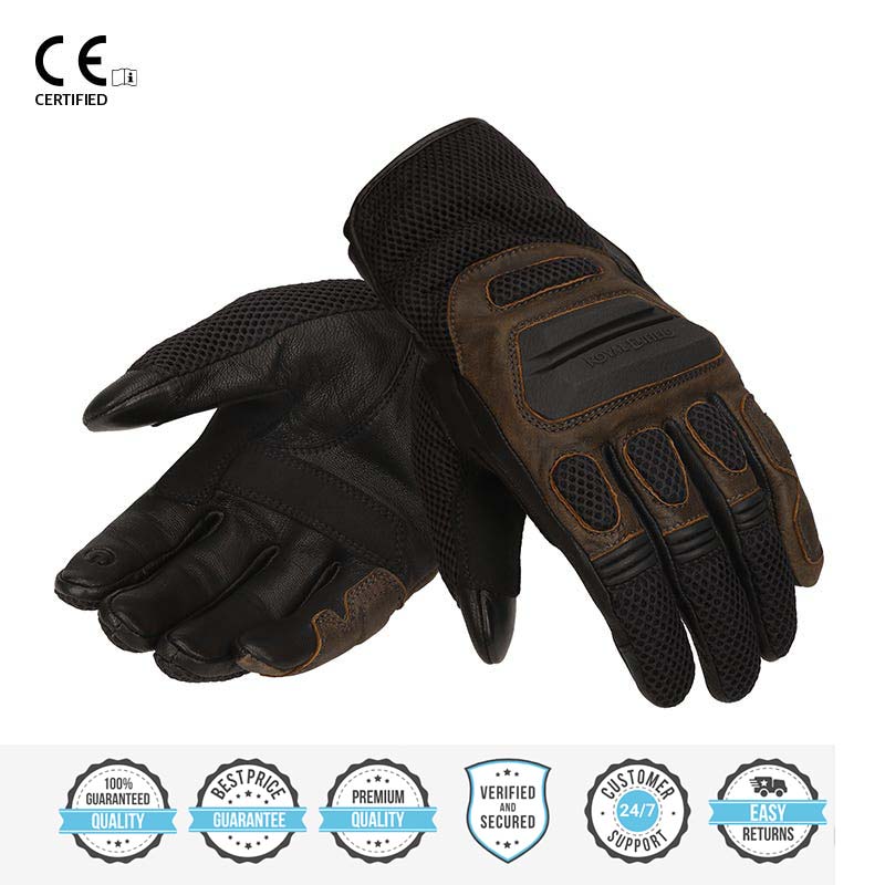 ROYAL ENFIELD CRAGSMAN GLOVES BLACK & BROWN