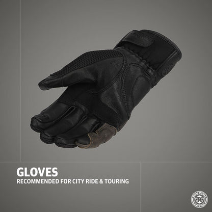 ROYAL ENFIELD CRAGSMAN GLOVES BLACK & BROWN