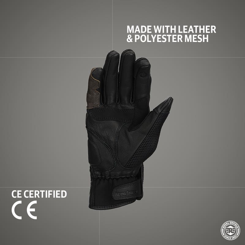 ROYAL ENFIELD CRAGSMAN GLOVES BLACK & BROWN