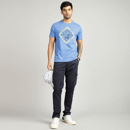 ROYAL ENFIELD CRUISING GETAWAY T SHIRT BLUE