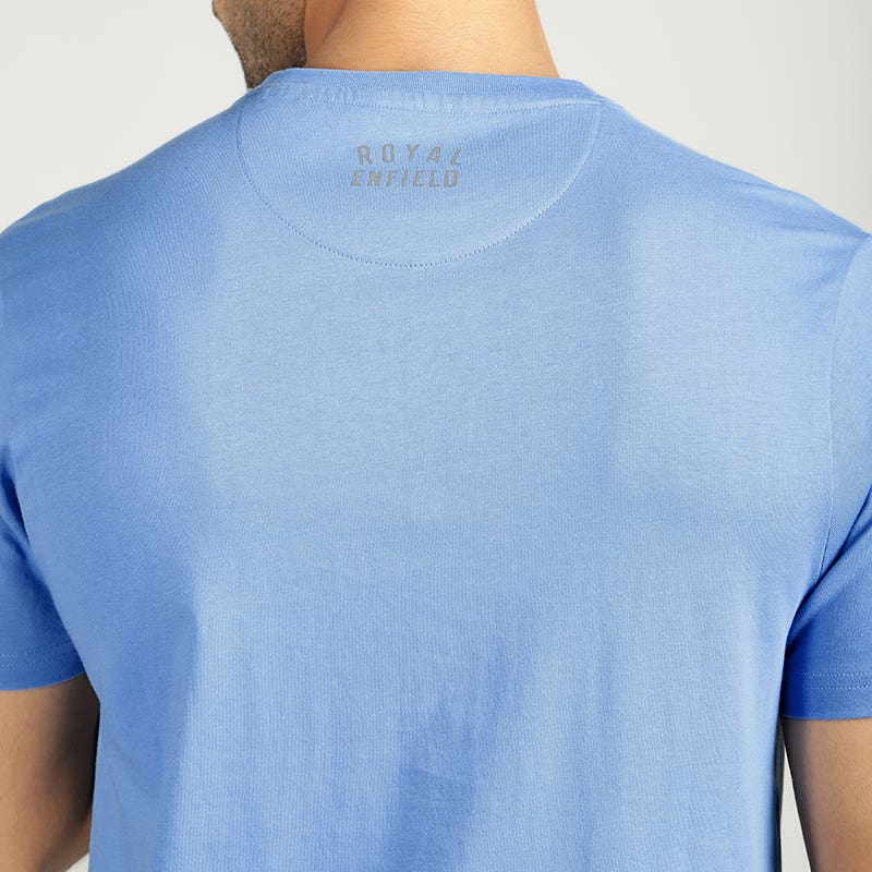 ROYAL ENFIELD CRUISING GETAWAY T SHIRT BLUE
