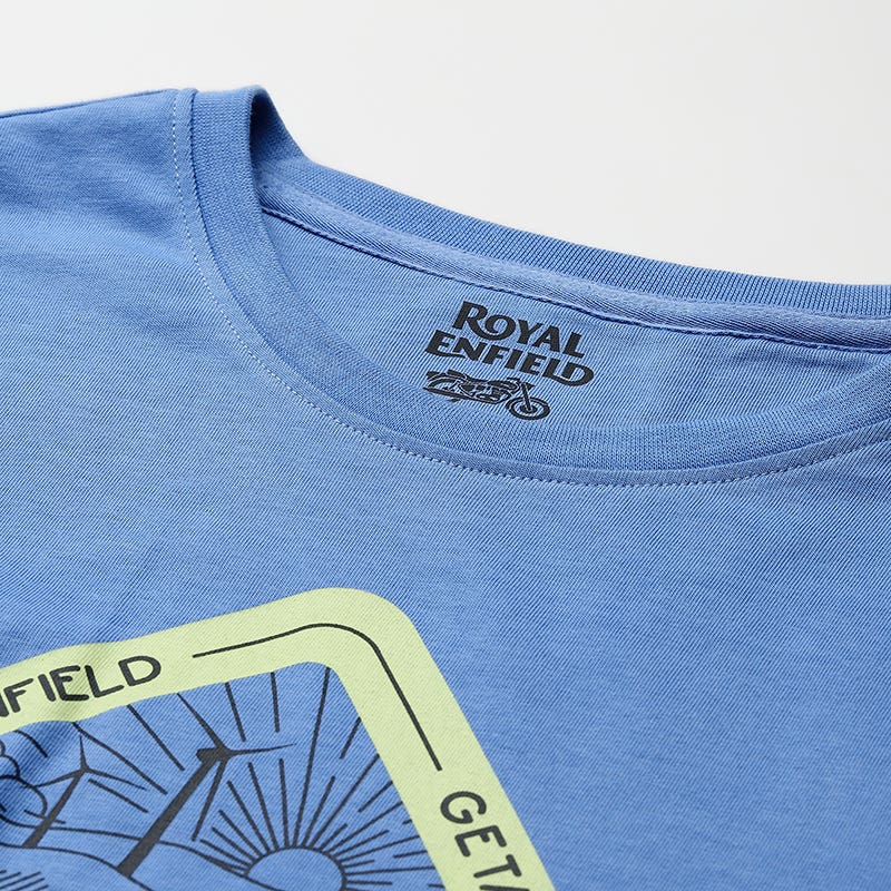 ROYAL ENFIELD CRUISING GETAWAY T SHIRT BLUE