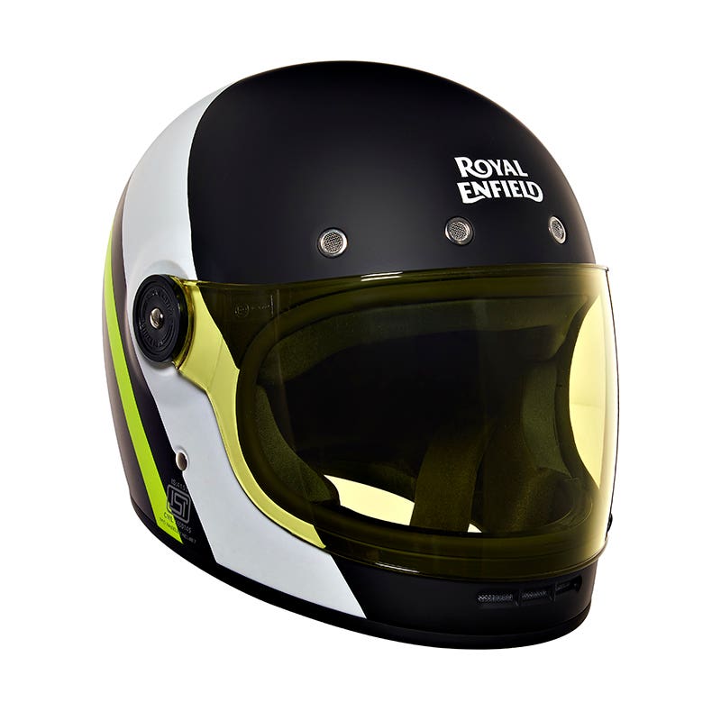 ROYAL ENFIELD DRIFTER V2 HELMET MATT BLACK & WHITE