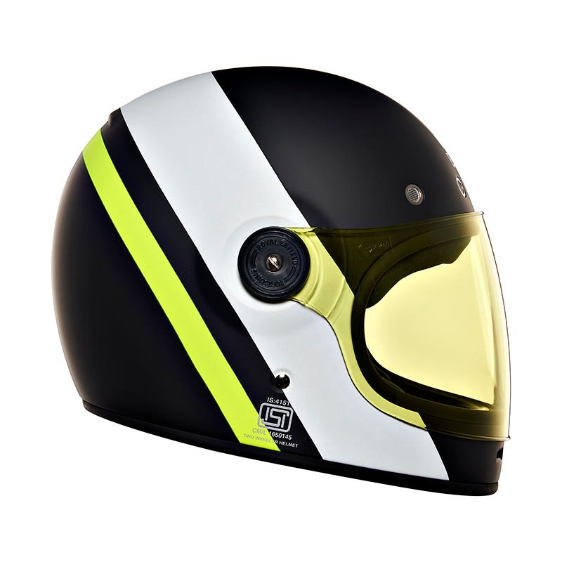 ROYAL ENFIELD DRIFTER V2 HELMET MATT BLACK & WHITE