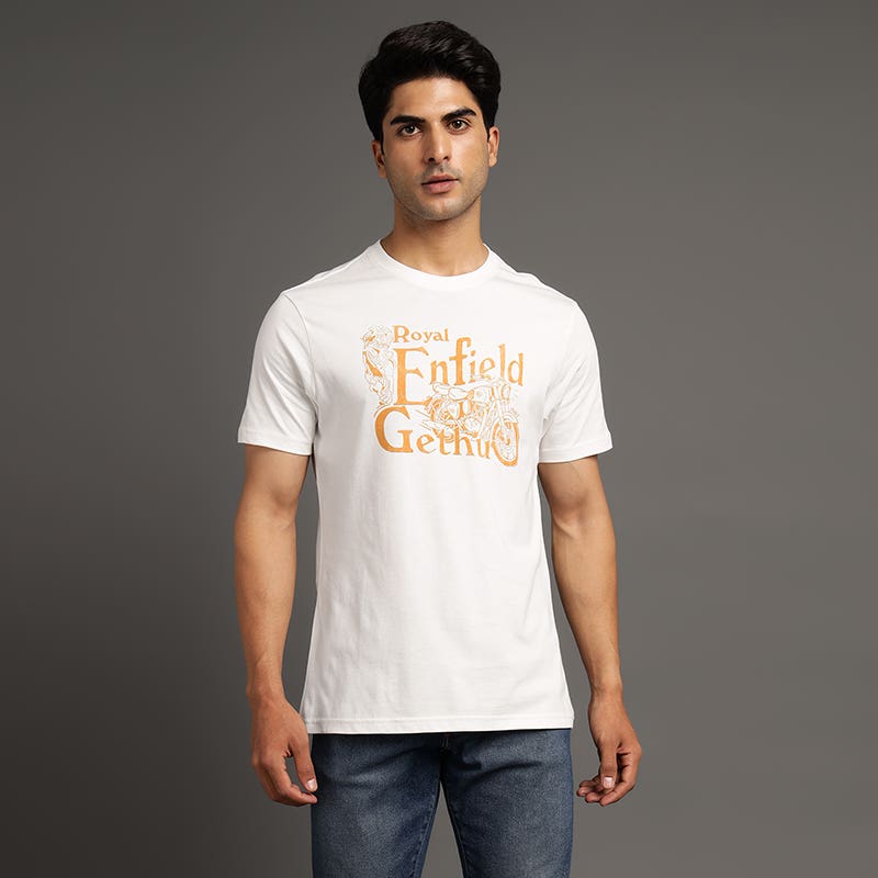 ROYAL ENFIELD GETHU T SHIRT WHITE