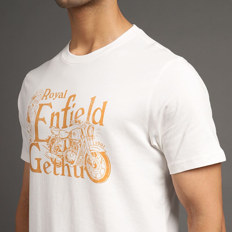 ROYAL ENFIELD GETHU T SHIRT WHITE