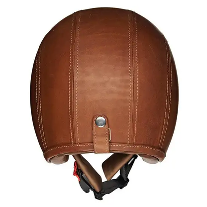 ROYAL ENFIELD GRANADO LEATHER OPEN FACE HELMET TAN