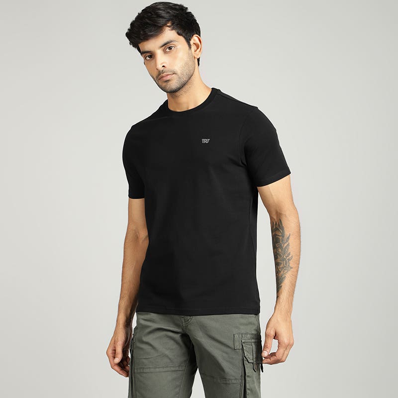 ROYAL ENFIELD GREAT OUTDOORS REFLECTIVE TSHIRT BLACK