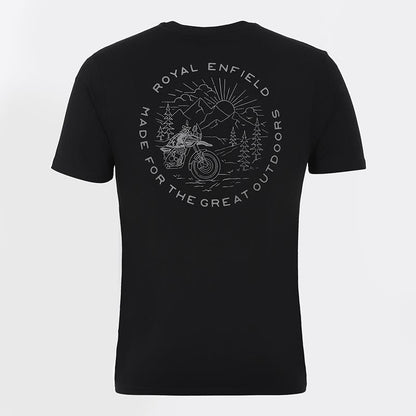 ROYAL ENFIELD GREAT OUTDOORS REFLECTIVE TSHIRT BLACK